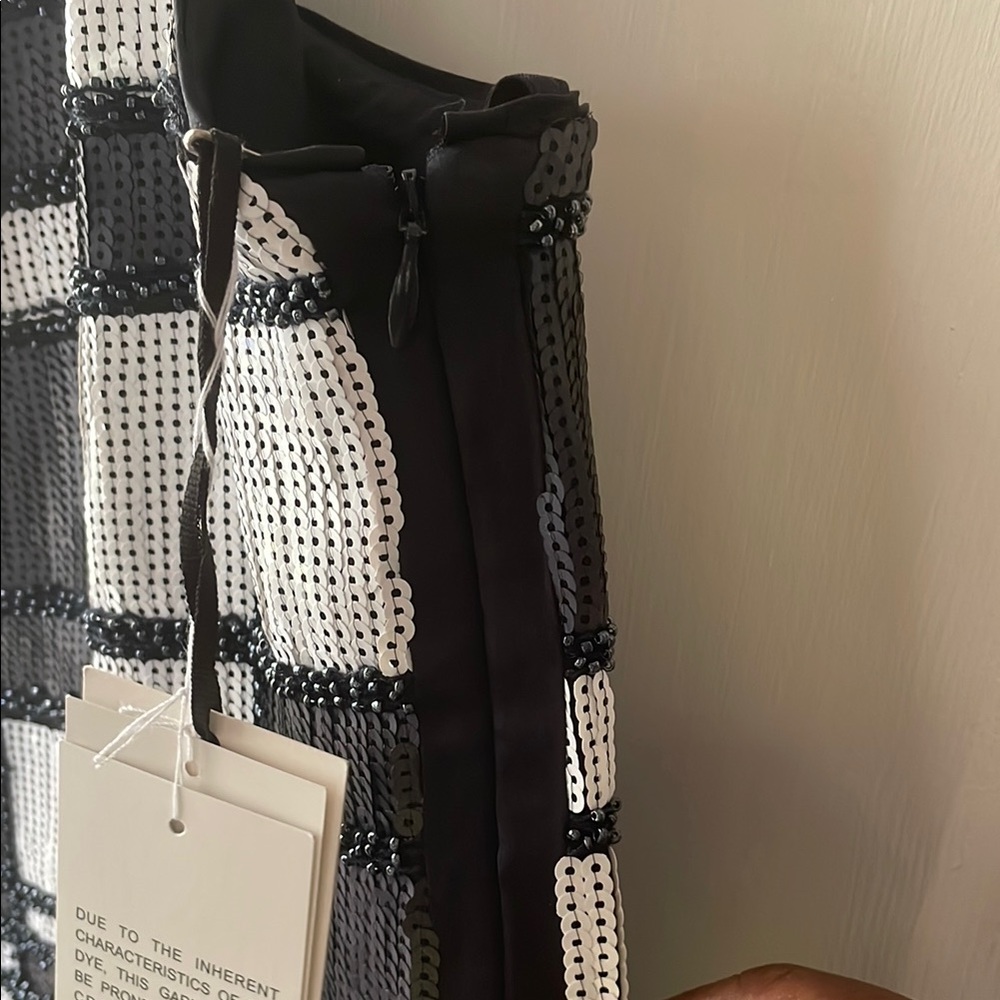 W By Worth Navy and White Geometric Dress - Picture 5 of 15